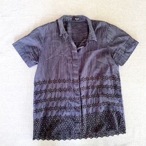 Madewell Short Sleeved Button Down Top